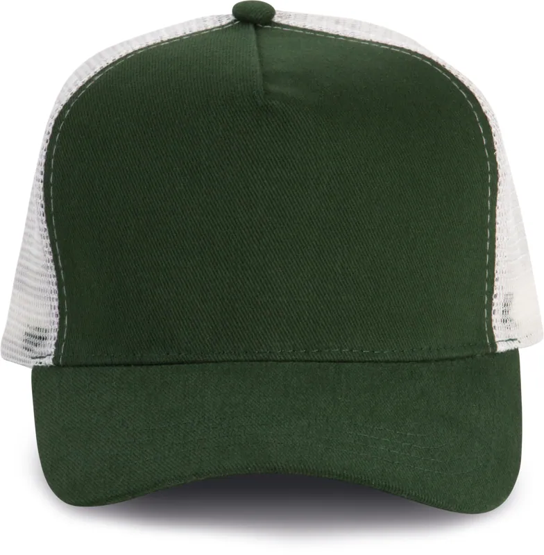 Truckerpet - 5 panelen in Forest Green / Light Grey