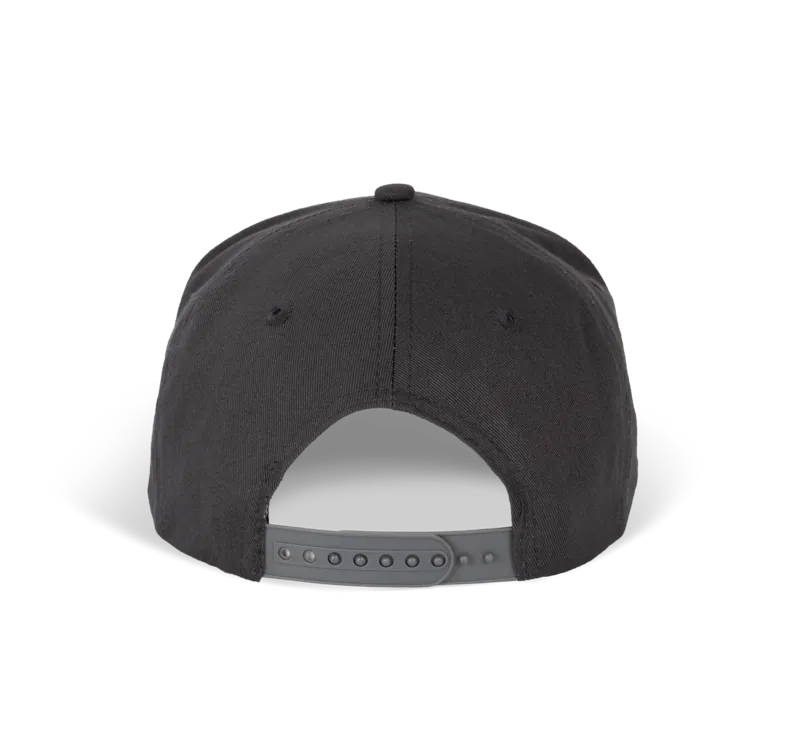 Snapback Pet - 5 Panelen in Dark Grey / Light Grey, achterkant