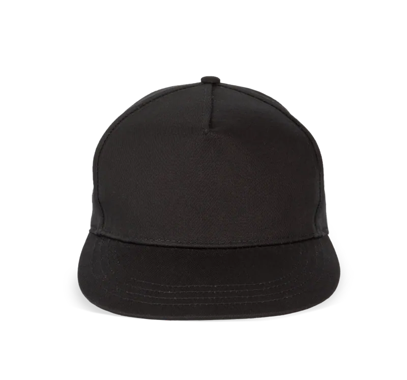 Snapback Pet - 5 Panelen in Black