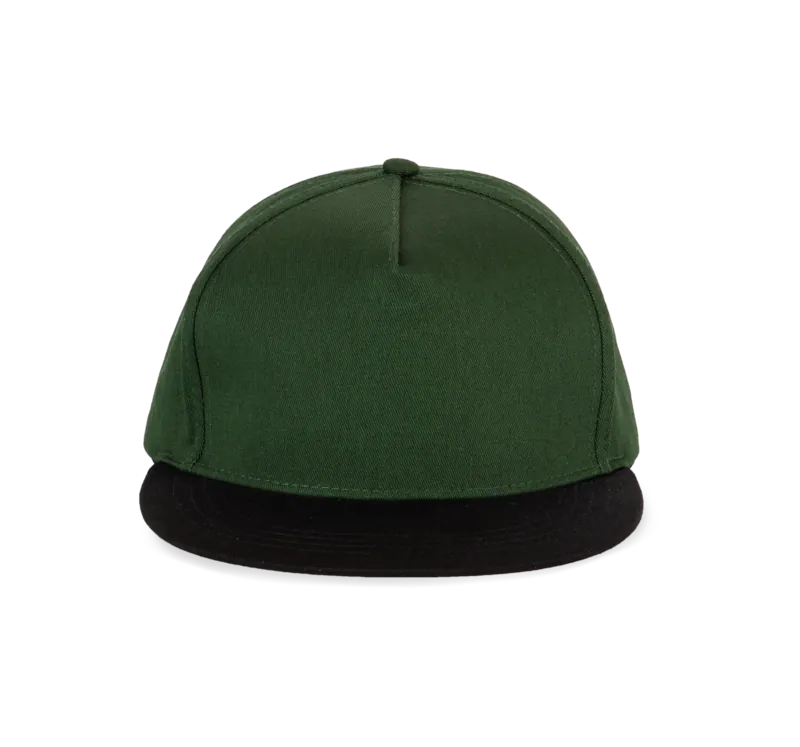 Snapback Pet - 5 Panelen in Forest Green / Black