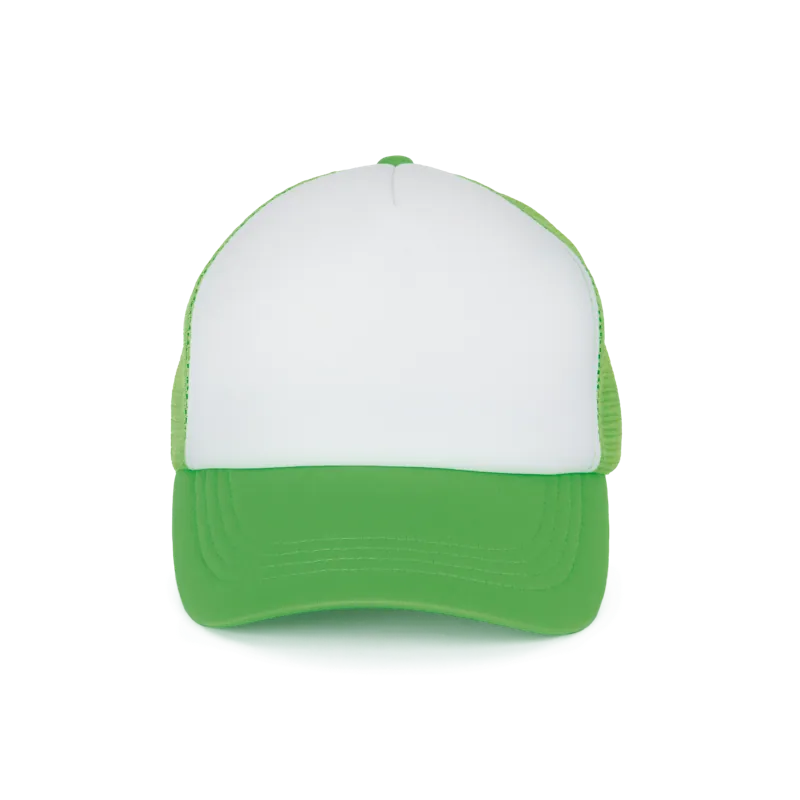 Kindertruckerpet - 5 Panelen in White / Green Flash