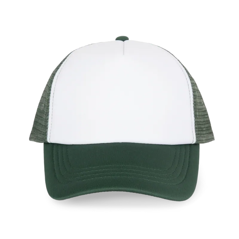 Kindertruckerpet - 5 Panelen in White / Pineneedle Green