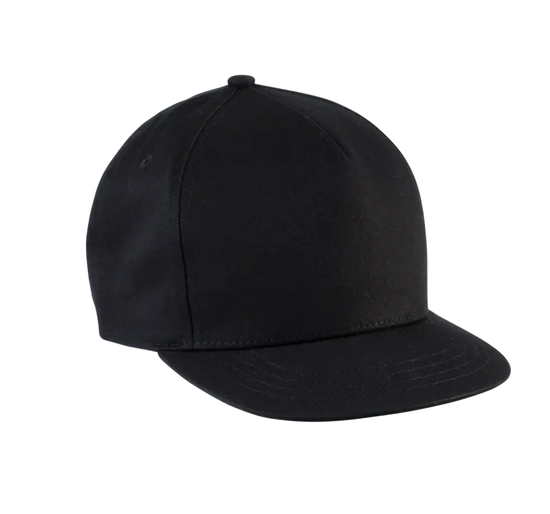 Snapback Kinderpet - 5 Panelen in Black