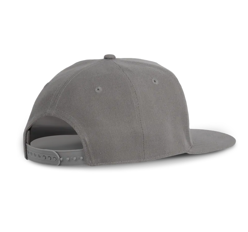 Pet Snapback - 5 panelen in Light Grey, achterkant