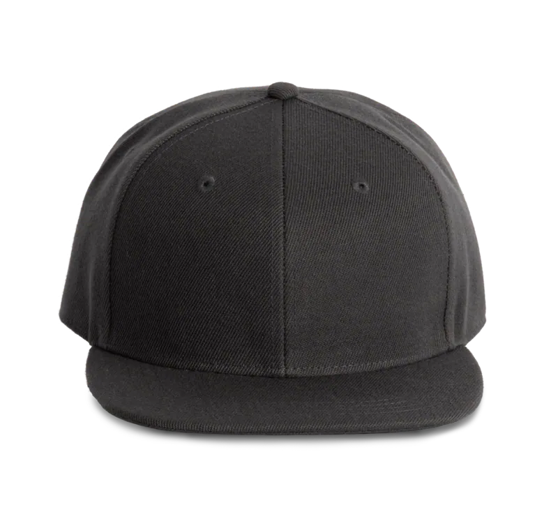 Pet Snapback - 6 panelen in Dark Grey