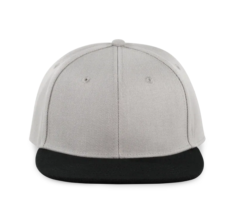 Pet Snapback - 6 panelen in Light Grey / Black