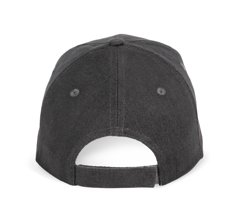 Baseballpet - 5 panelen in Dark Grey, achterkant