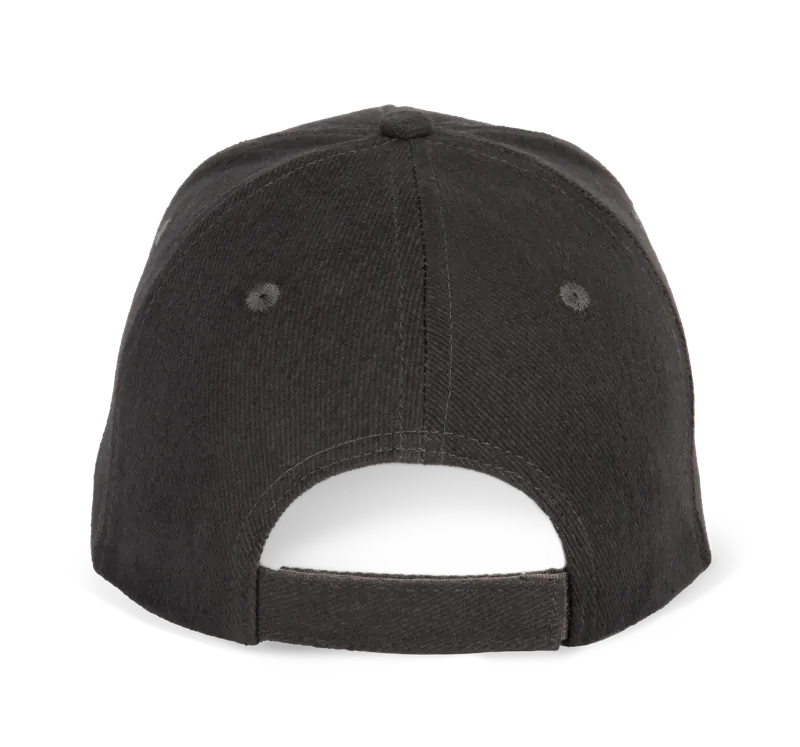 Baseballpet - 6 panelen in Dark Grey / Light Grey, achterkant