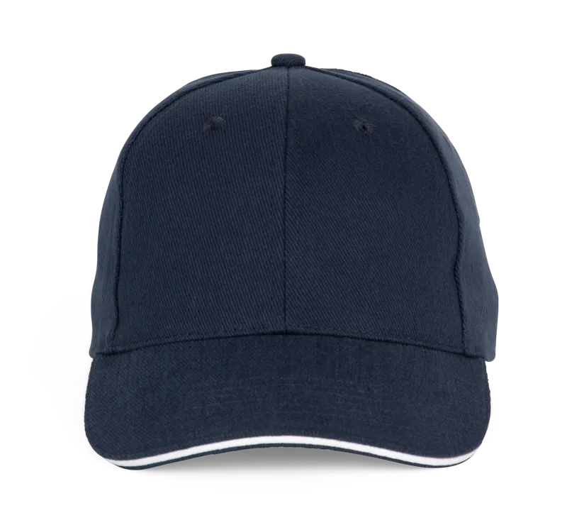 Baseballpet - 6 panelen in Navy / White