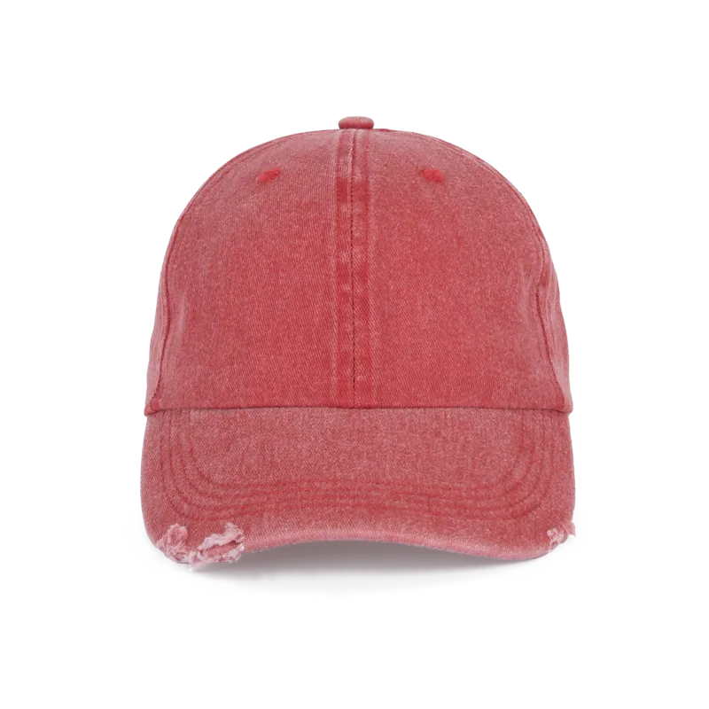 Gescheurde verwassen pet in Washed Red