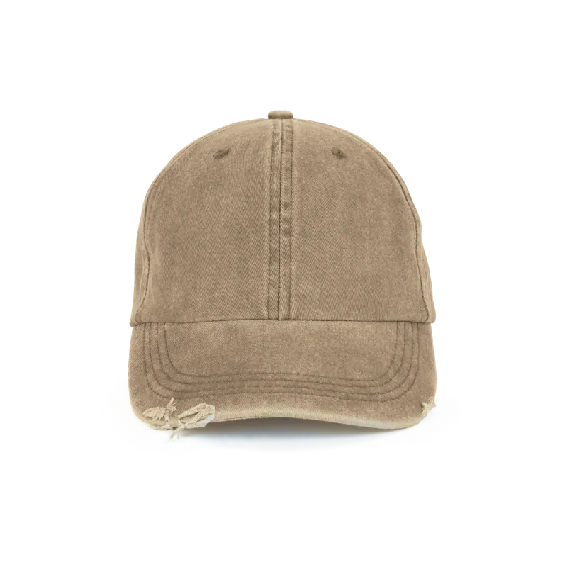 Gescheurde verwassen pet in Washed Swamp Green