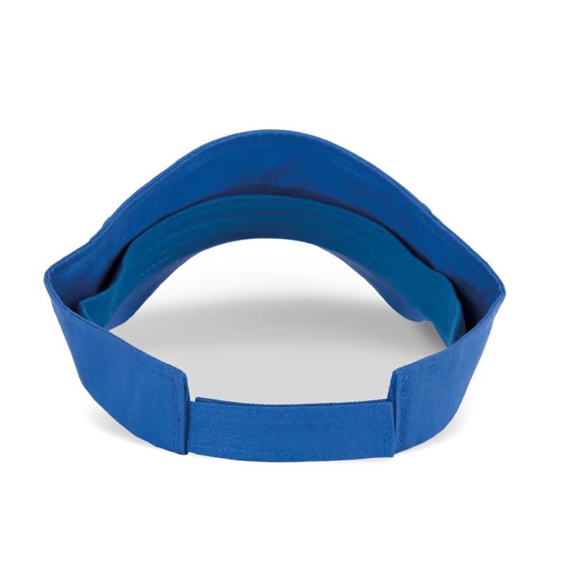 Sportieve katoenen zonneklep in Nebulas Blue / White, achterkant