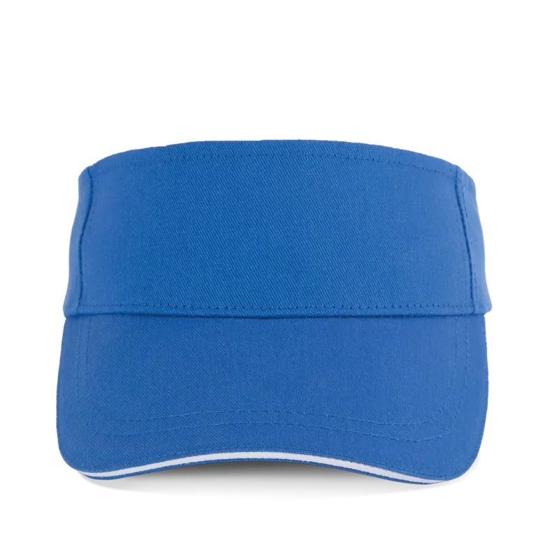 Sportieve katoenen zonneklep in Nebulas Blue / White