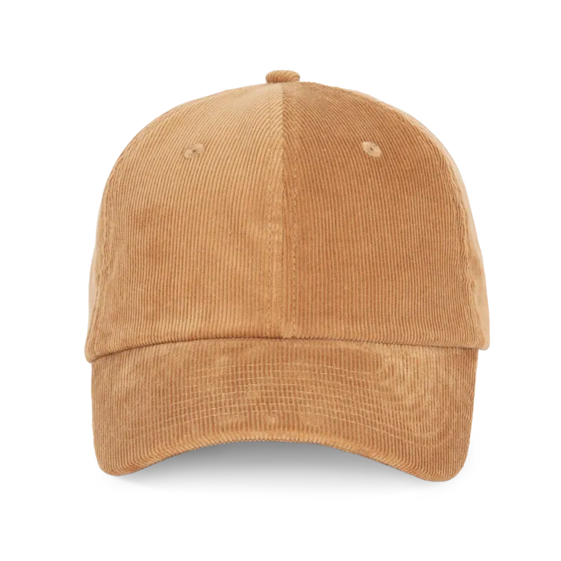 Fluwelen pet met laag profiel in Amber Brown