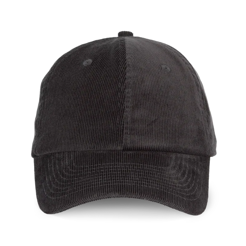 Fluwelen pet met laag profiel in Black