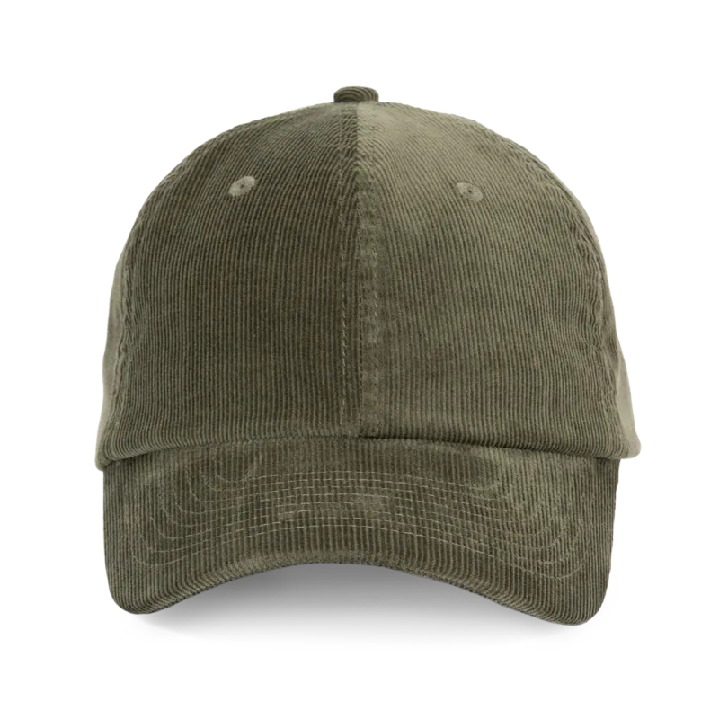 Fluwelen pet met laag profiel in Bold Khaki