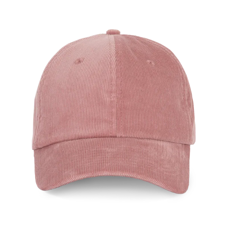 Fluwelen pet met laag profiel in Old Pink