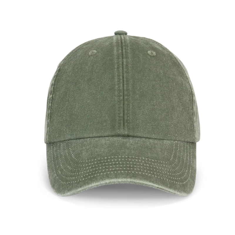 Pet in vintage-stijl in Washed Olive Drab