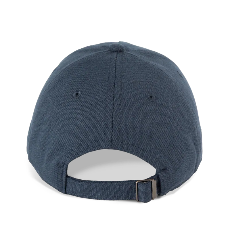 Canvaskatoenen pet met 5 panelen - K-up Gold Label in Navy, achterkant