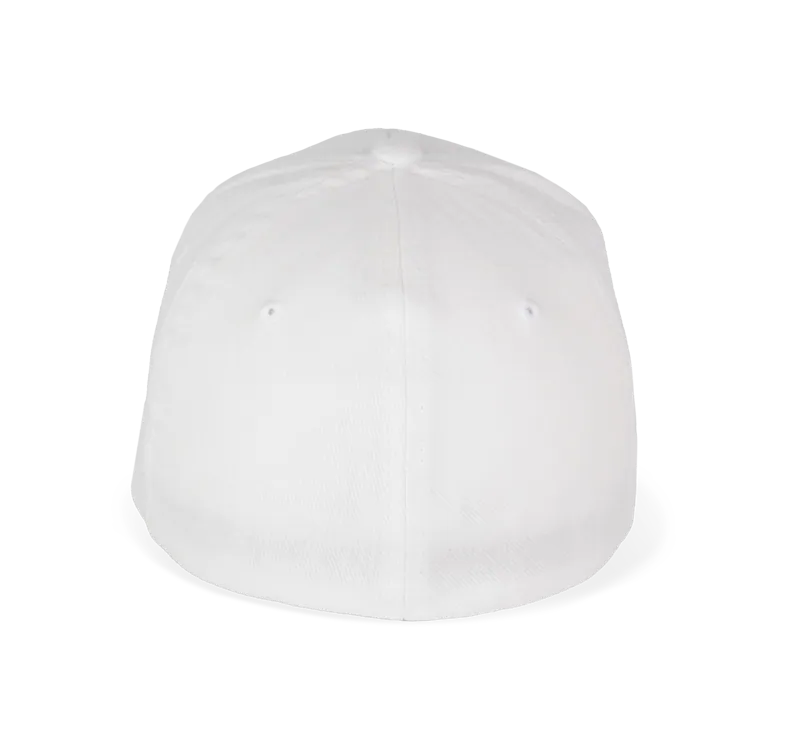 Flexfit -pet Van Geborsteld Katoen - 6 Panelen in White