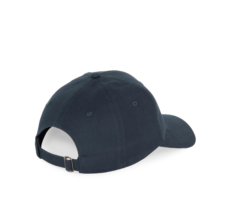 Pet van gerecycled katoen - 6 panelen in Navy, achterkant