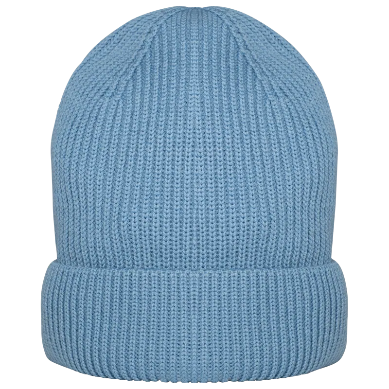 Ecologische uniseks muts van merinoswol in Cool Blue
