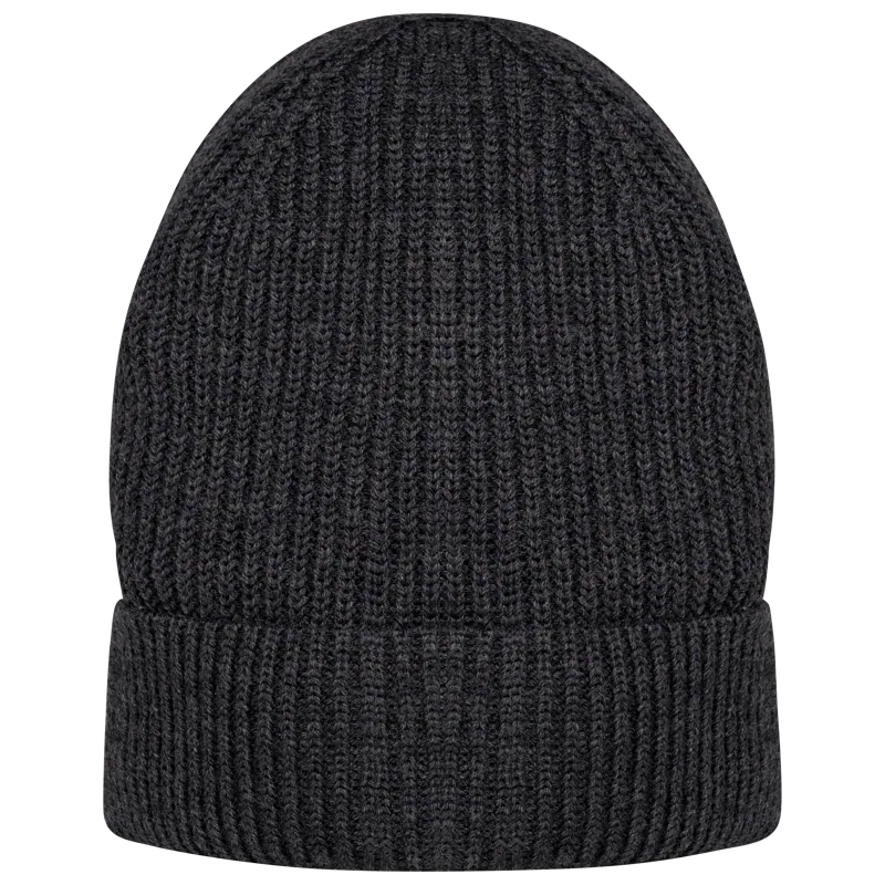 Ecologische uniseks muts van merinoswol in Volcano Grey Heather