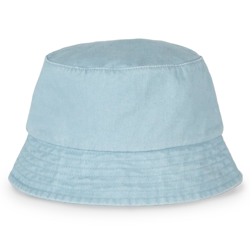 Ecologische verwassen uniseks bob in Washed Aquamarine