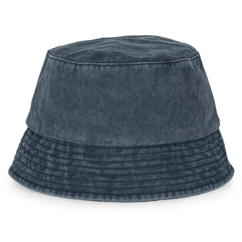 Ecologische verwassen uniseks bob in Washed Navy Blue