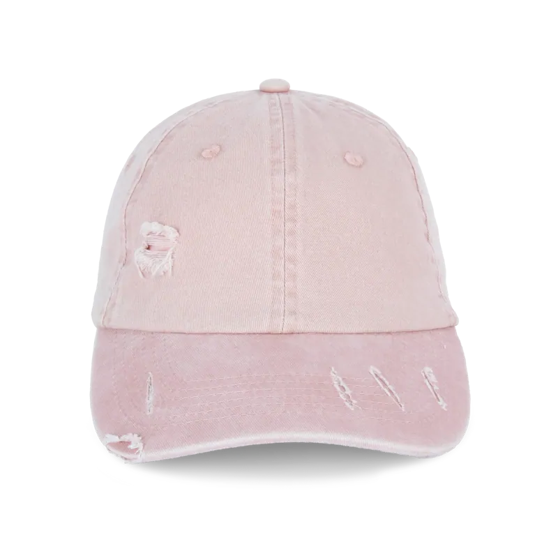 Ecologische uniseks pet met verwassen look in Washed Petal Rose