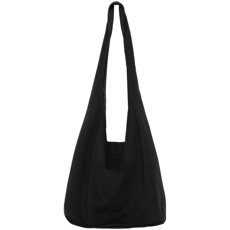 Schoudertas van fleece in Black