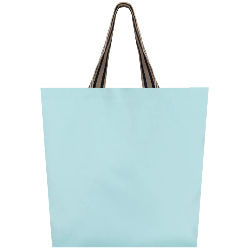 Grote ecologische shopper in Topaz Blue / Desert Sand / Horizon Blue Stripes